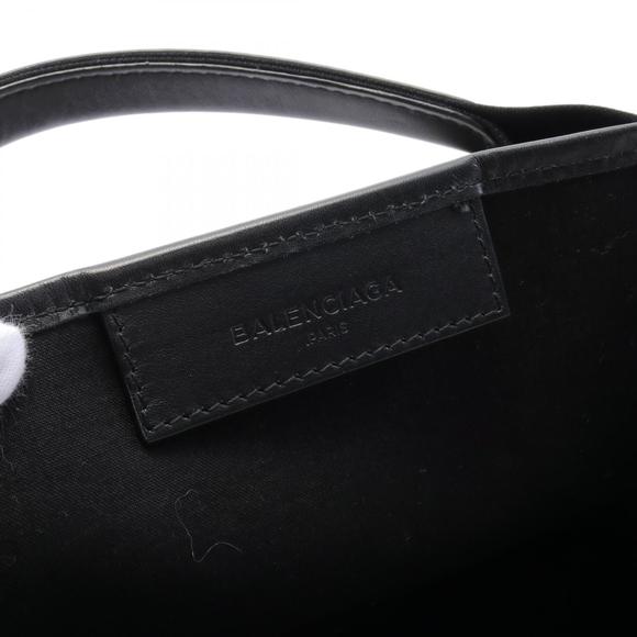 Balenciaga Blue Hippo S Tote Bag Canvas Leather White Black - Picture 4 of 7